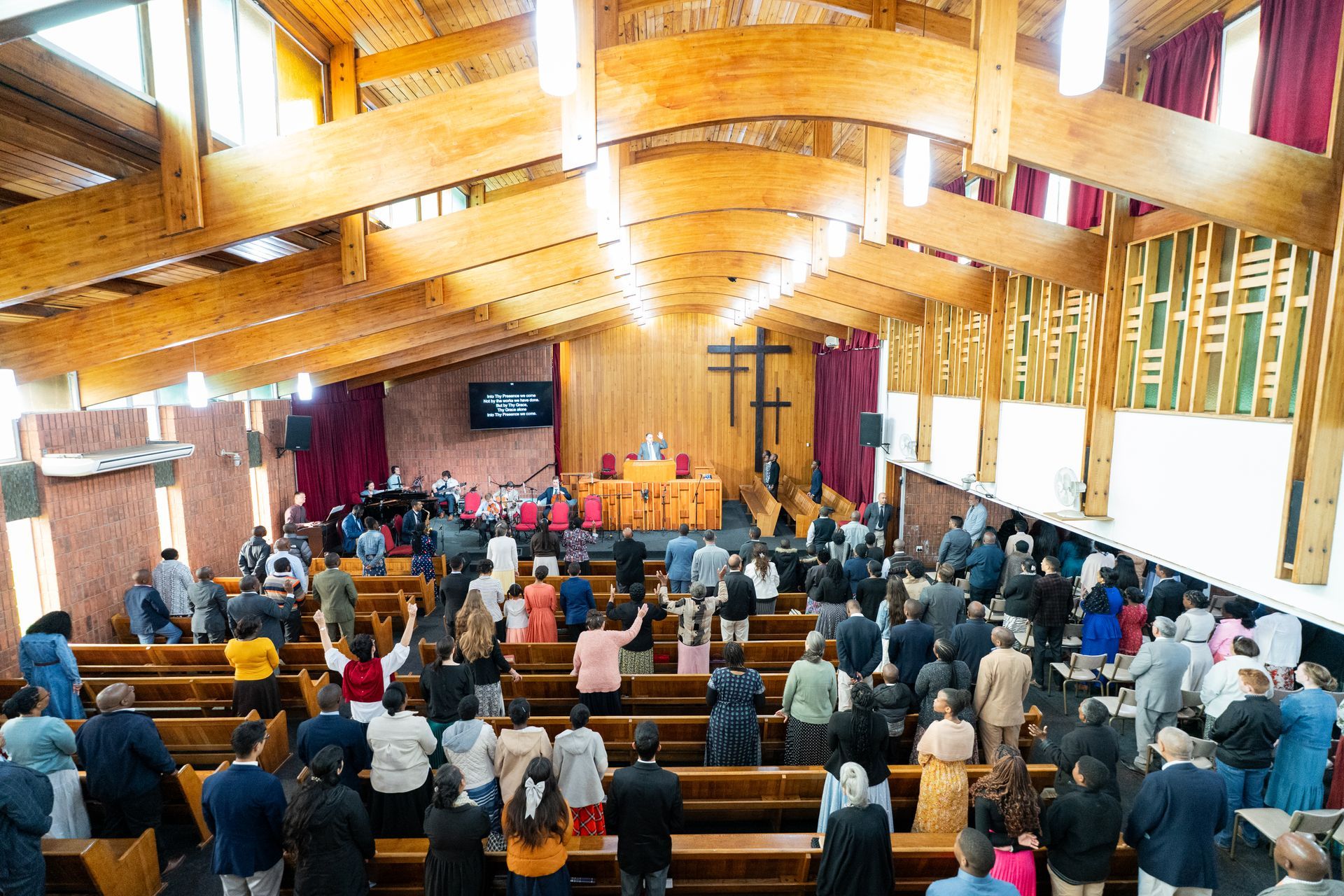 Congregation gathered in worship